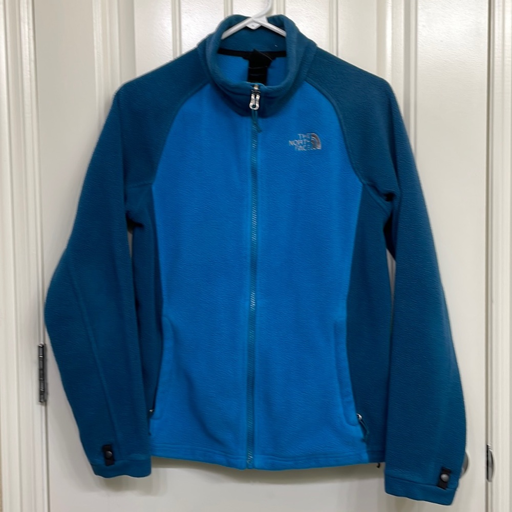 The North‎ Face Women’s Size medium Zip Up Fleece teal